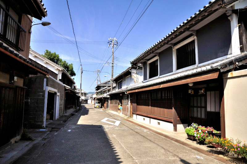東町通りの伊藤家・佐竹家周辺の風景(御坊)